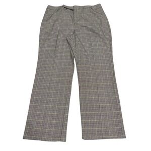 REQUIREMENTS Black Plaid Women Plus Dress Pants Size: 18